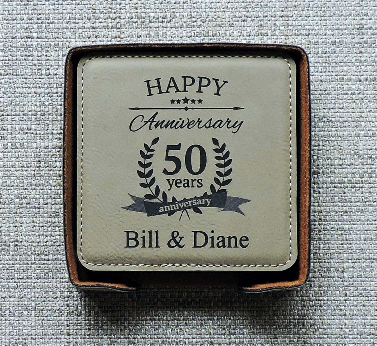 Coasters, 50th Anniversary Golden Anniversary Present, 25th anniversary- Any Year