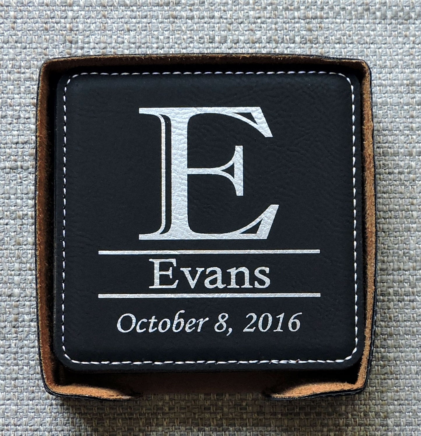 Drink Coasters Personalized, Custom Coasters with Name Monogram