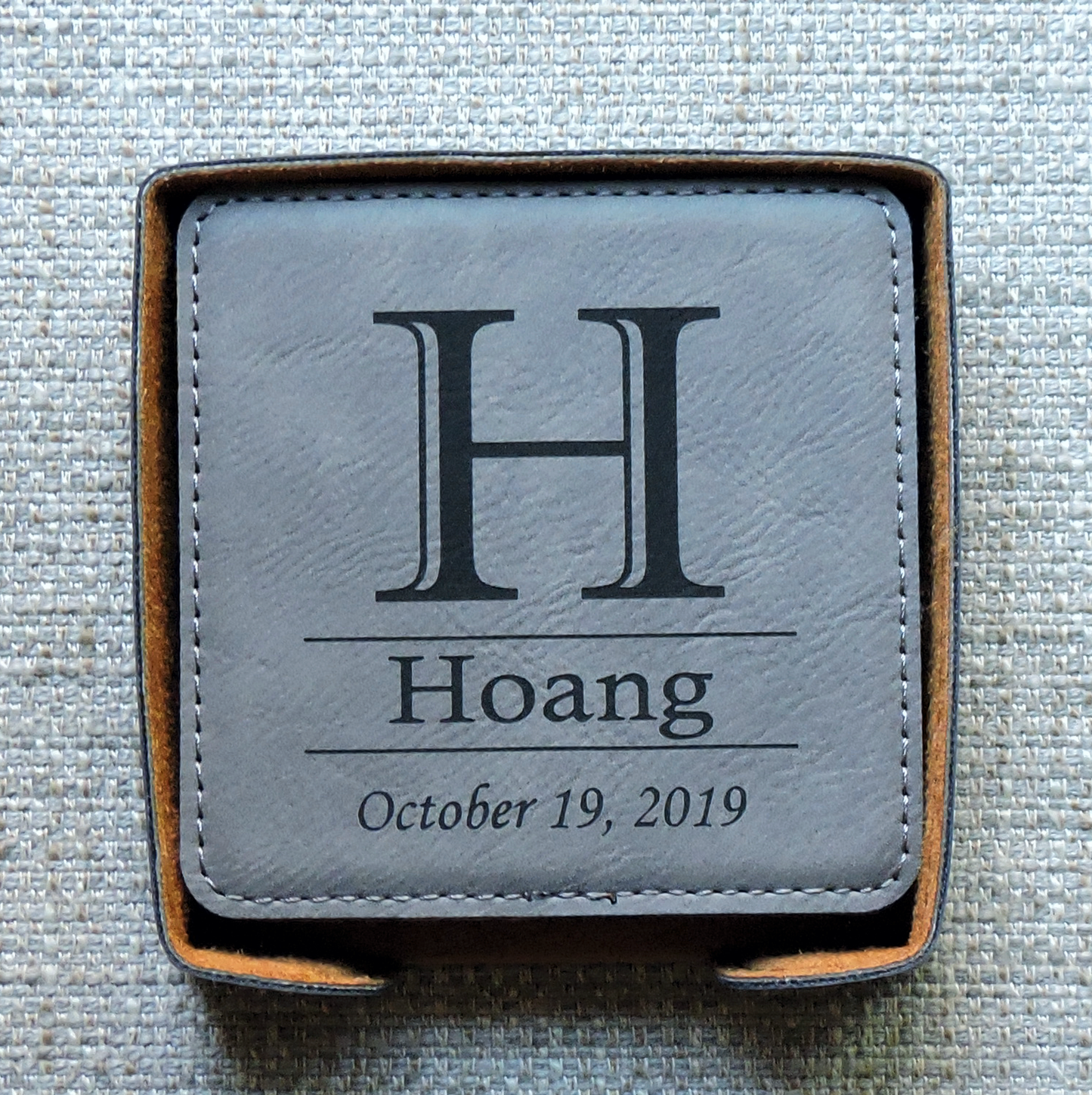 Drink Coasters Personalized, Custom Coasters with Name Monogram