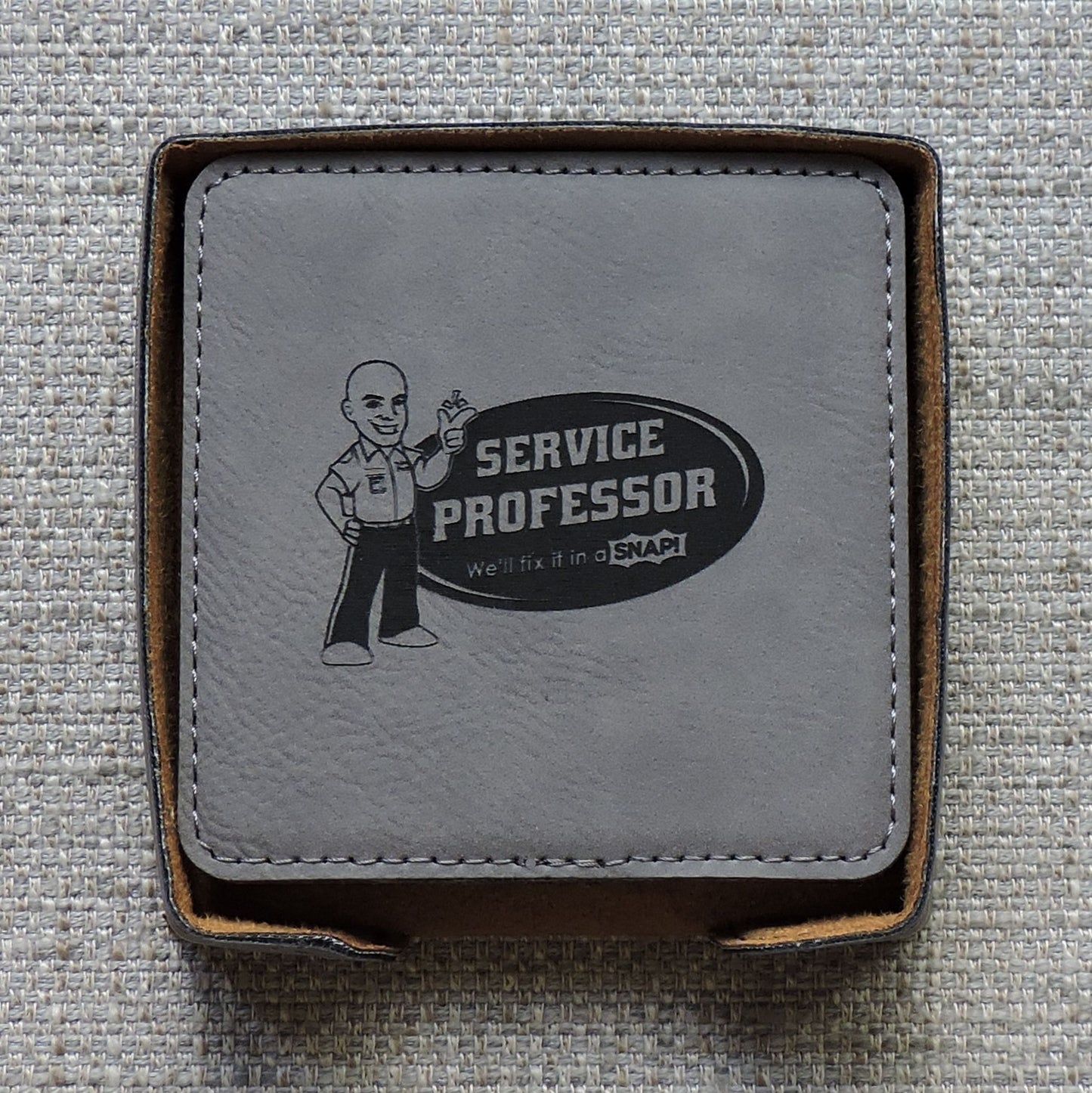 Rawhide Bar Coasters with Business Logo Coasters with Logo, Custom Business Logo Drink Coasters, Laser etched Logo