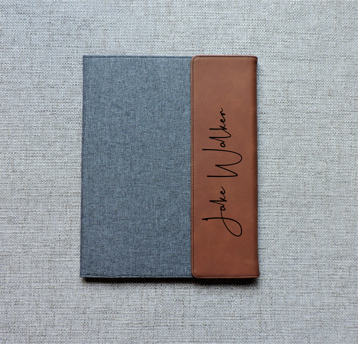 Canvass Portfolio with Logo on Cover, Canvass Folio with Logo Etched Monogramed