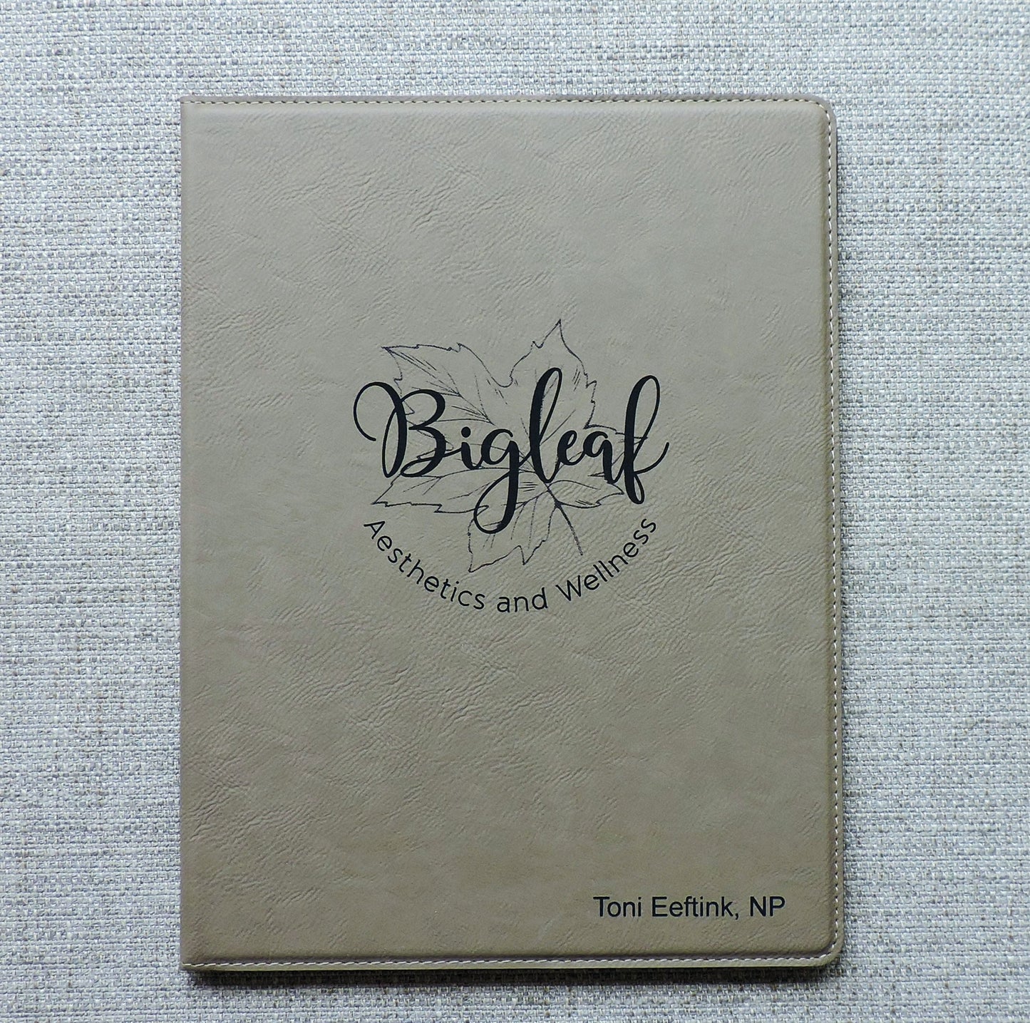 Notebook Portfolio with LOGO engraved, Folio Customized with Logo embossed, Personalized Padfolio