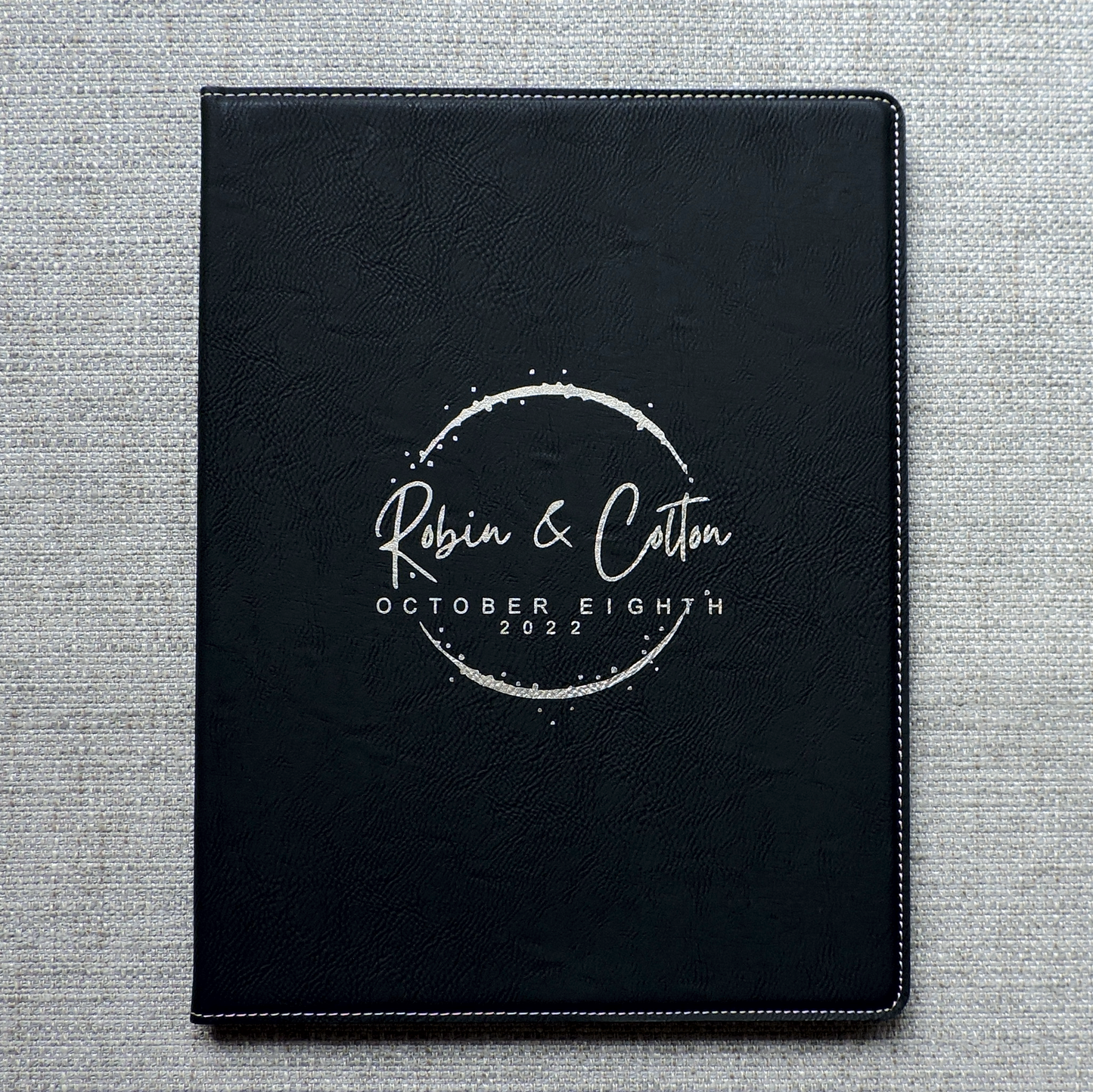 Pink Folio, Pink Portfolio with Logo debossed, Pink Padfolio Engraved