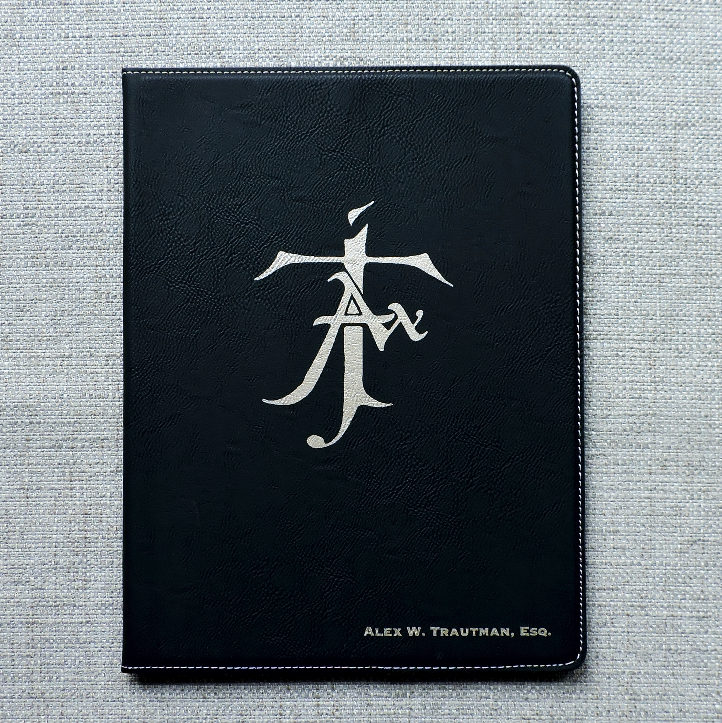 Black Folio Business Logo Personalized Portfolio, Customized Portfolio, Personalized Business Gift