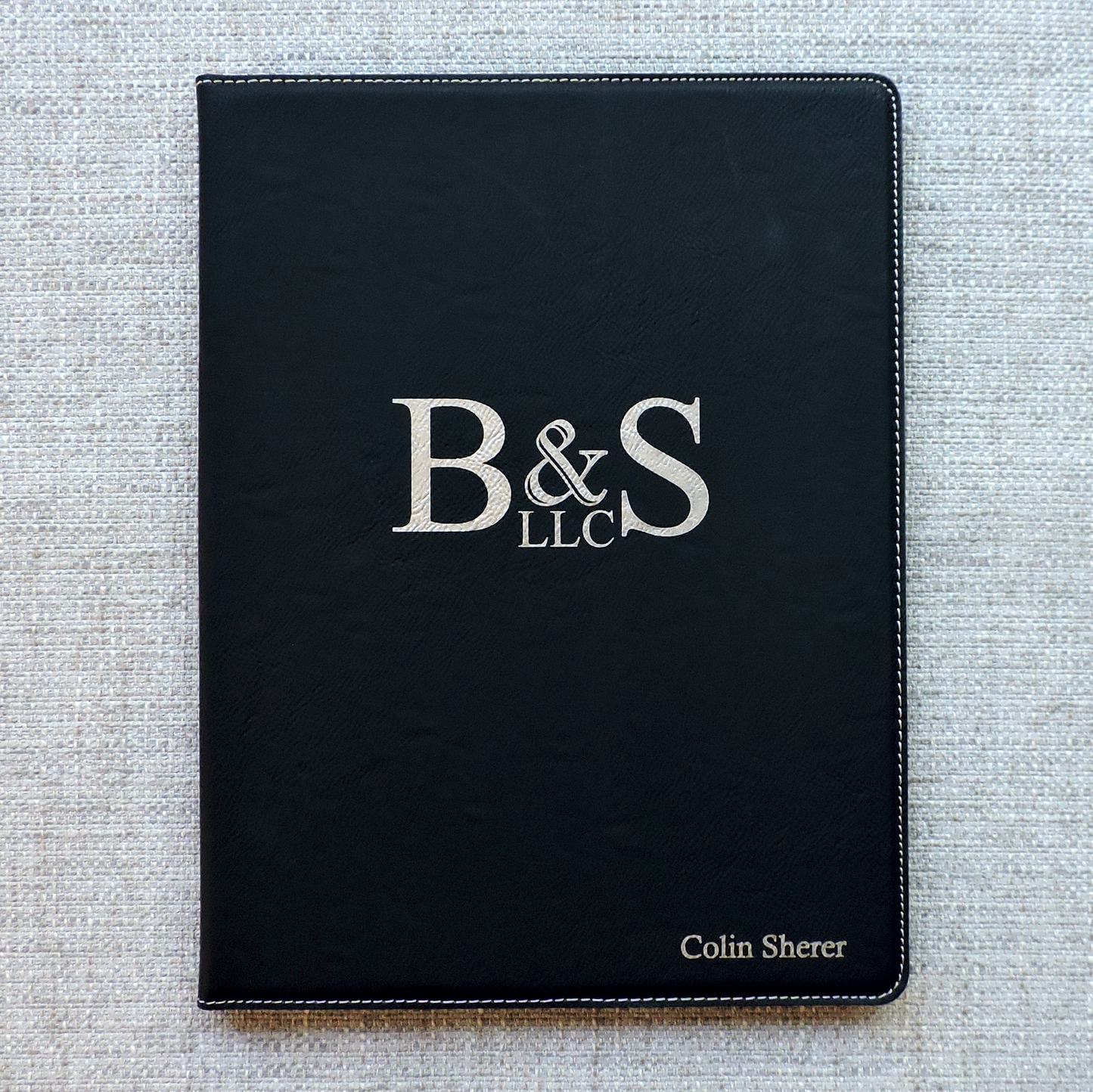Black Folio Business Logo Personalized Portfolio, Customized Portfolio, Personalized Business Gift
