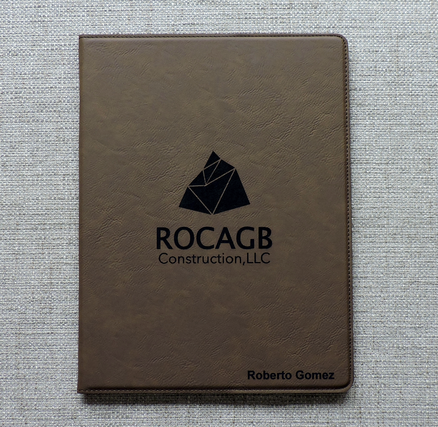 Personalized Blue Leather Logo Portfolio, Corporate Gift, Business Logo, Christmas Gift, Personalized Logo Padfolio