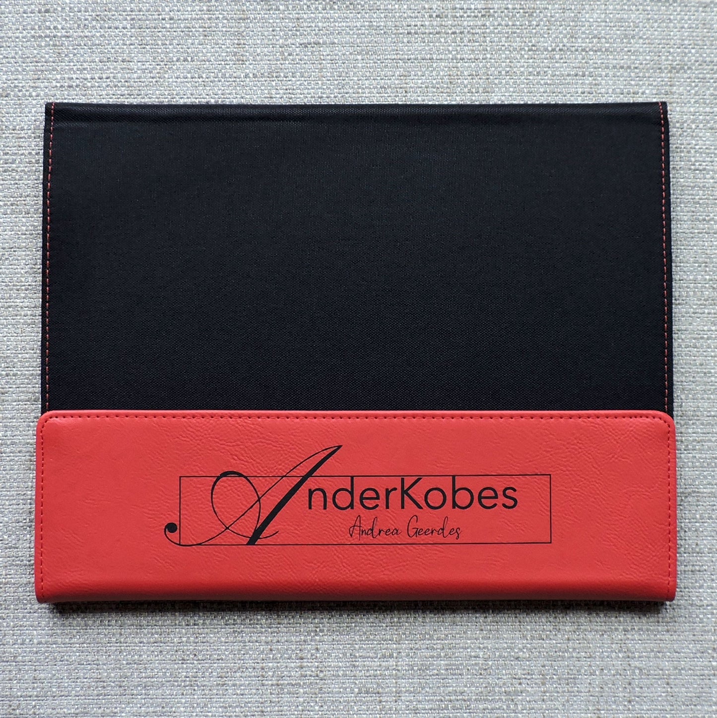 Canvass Portfolio with Logo on Cover, Canvass Folio with Logo Etched Monogramed