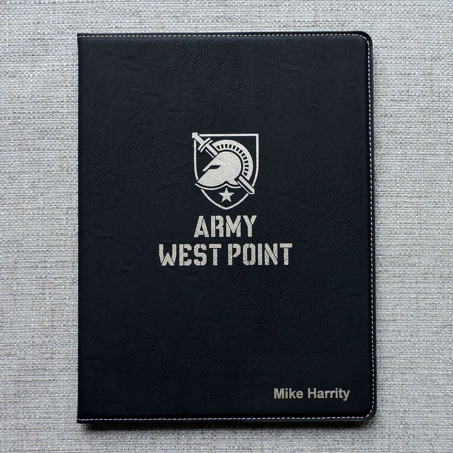 Personalized Blue Leather Logo Portfolio, Corporate Gift, Business Logo, Christmas Gift, Personalized Logo Padfolio