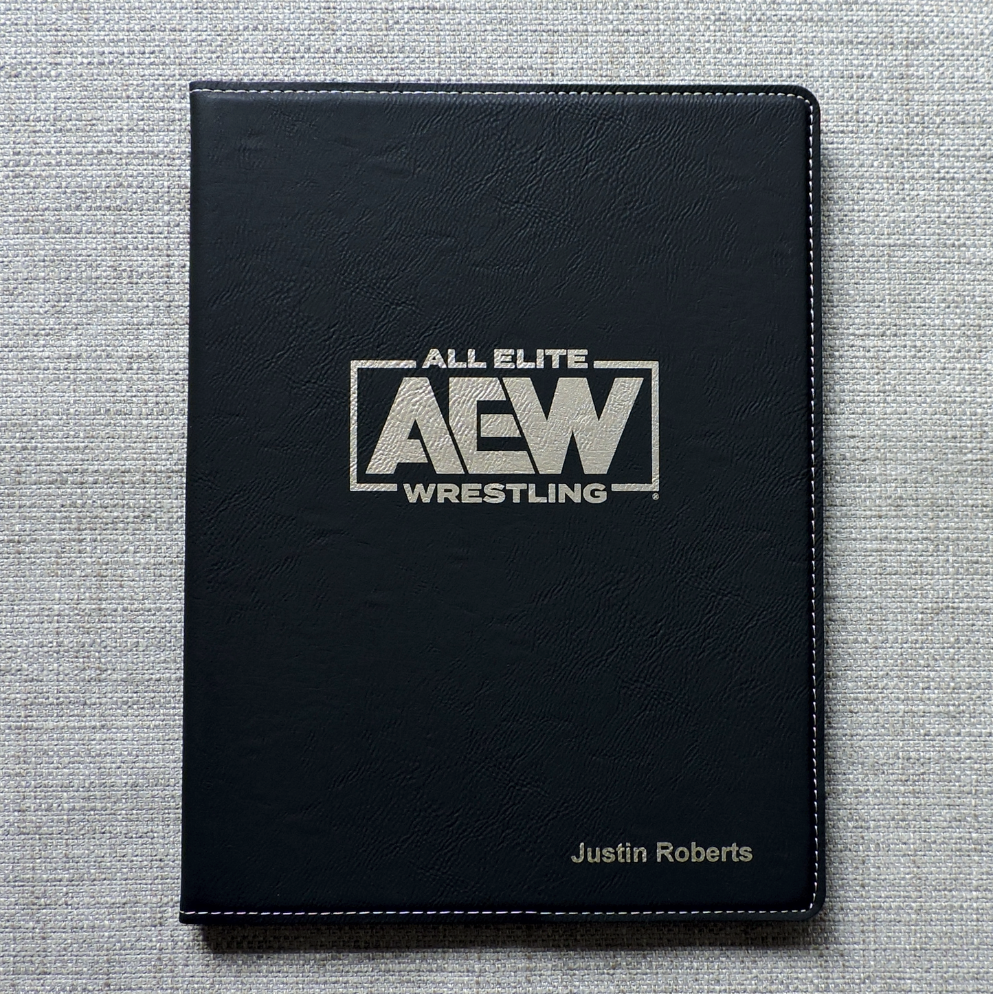 Personalized Blue Leather Logo Portfolio, Corporate Gift, Business Logo, Christmas Gift, Personalized Logo Padfolio