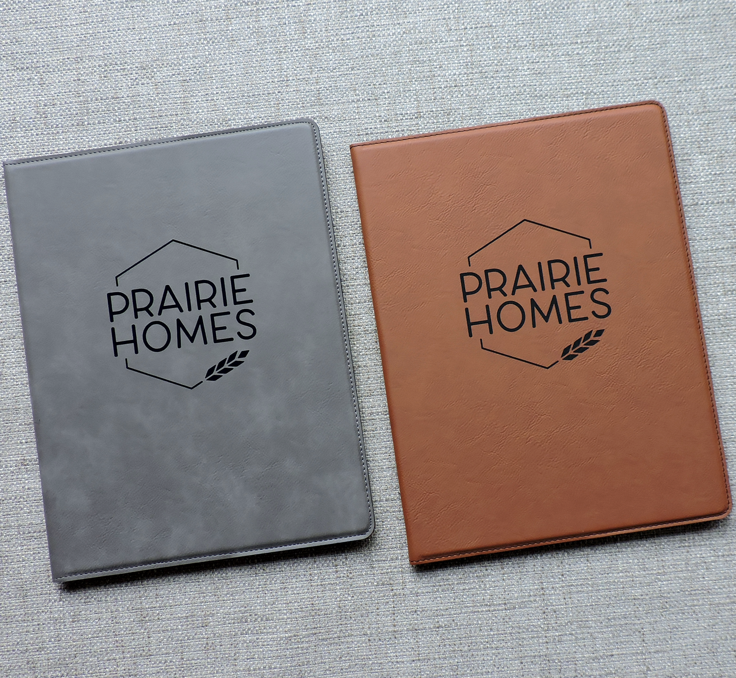 Black Notebook Folio, Portfolio with Logo on Personalized Logo Padfolio