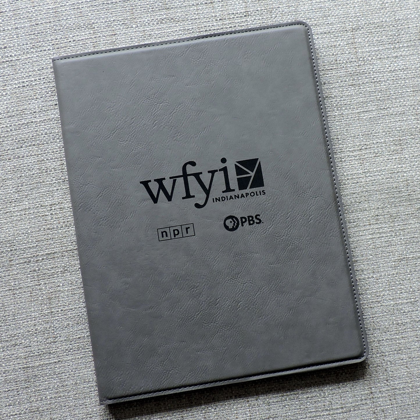 Black Notebook Folio, Portfolio with Logo on Personalized Logo Padfolio