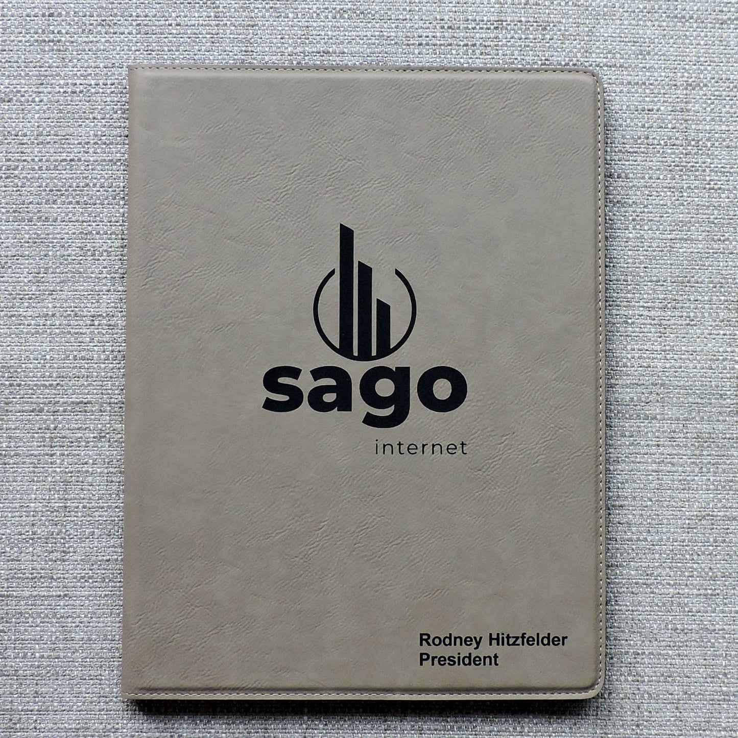 Notebook Portfolio with LOGO engraved, Folio Customized with Logo embossed, Personalized Padfolio
