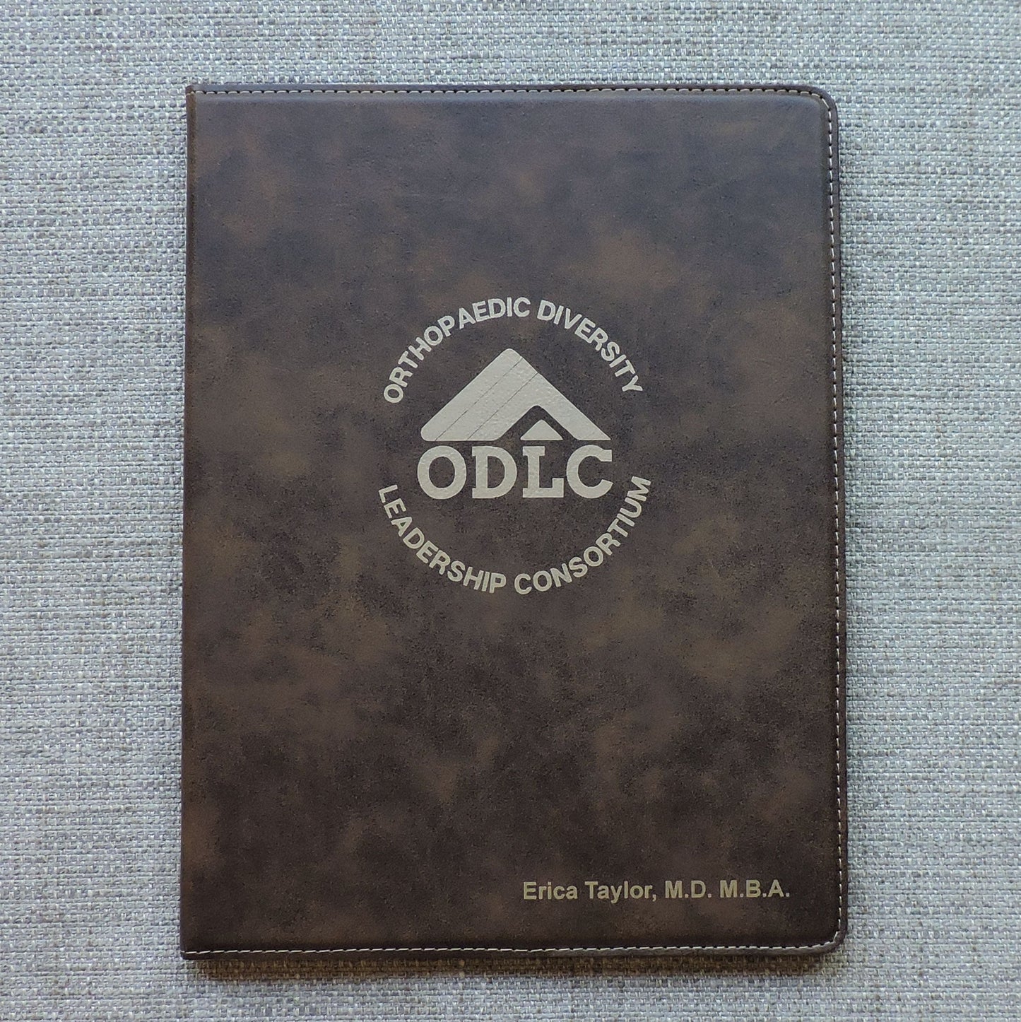 Personalized Blue Leather Logo Portfolio, Corporate Gift, Business Logo, Christmas Gift, Personalized Logo Padfolio
