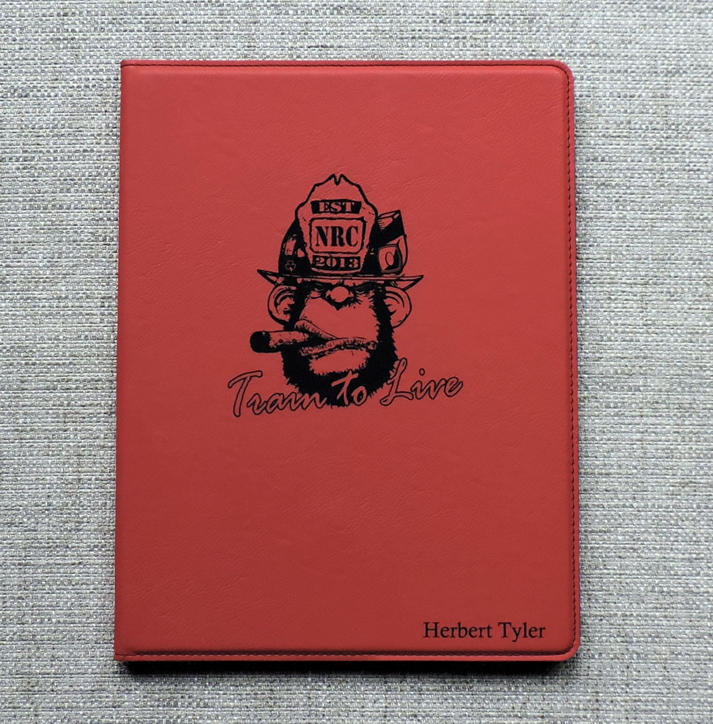 Notebook Portfolio with LOGO engraved, Folio Customized with Logo embossed, Personalized Padfolio