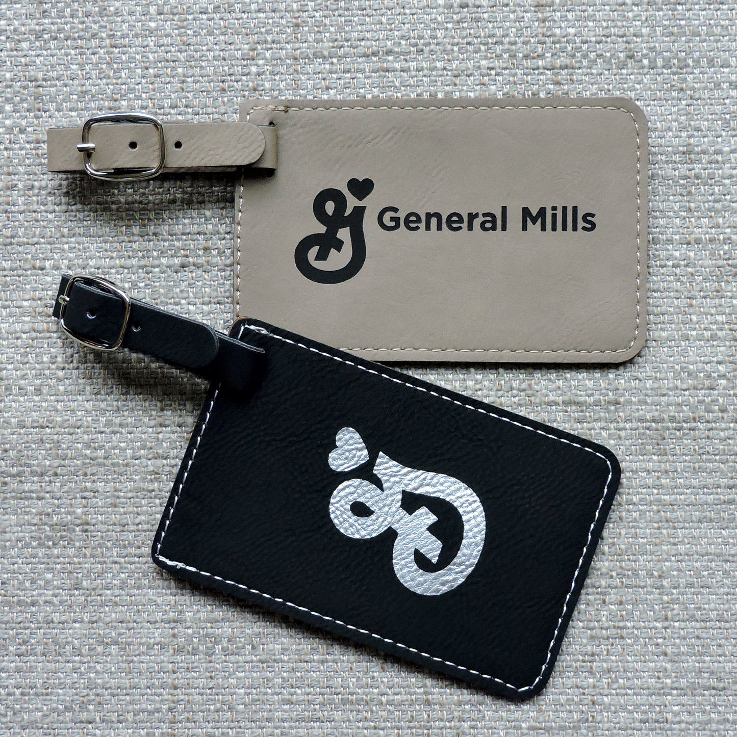 Rawhide Logo on Luggage Tags, Bag Tags engraved with Company Logo, Business logo etched into Bag Tags