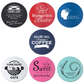 Pink Silicone Coasters with Logo Laser Etched Bulk Order 100 Count, Round or Square