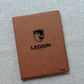 Beige Folio, Tan Portfolio with Logo embossed, Light Brown Padfolio Engraved