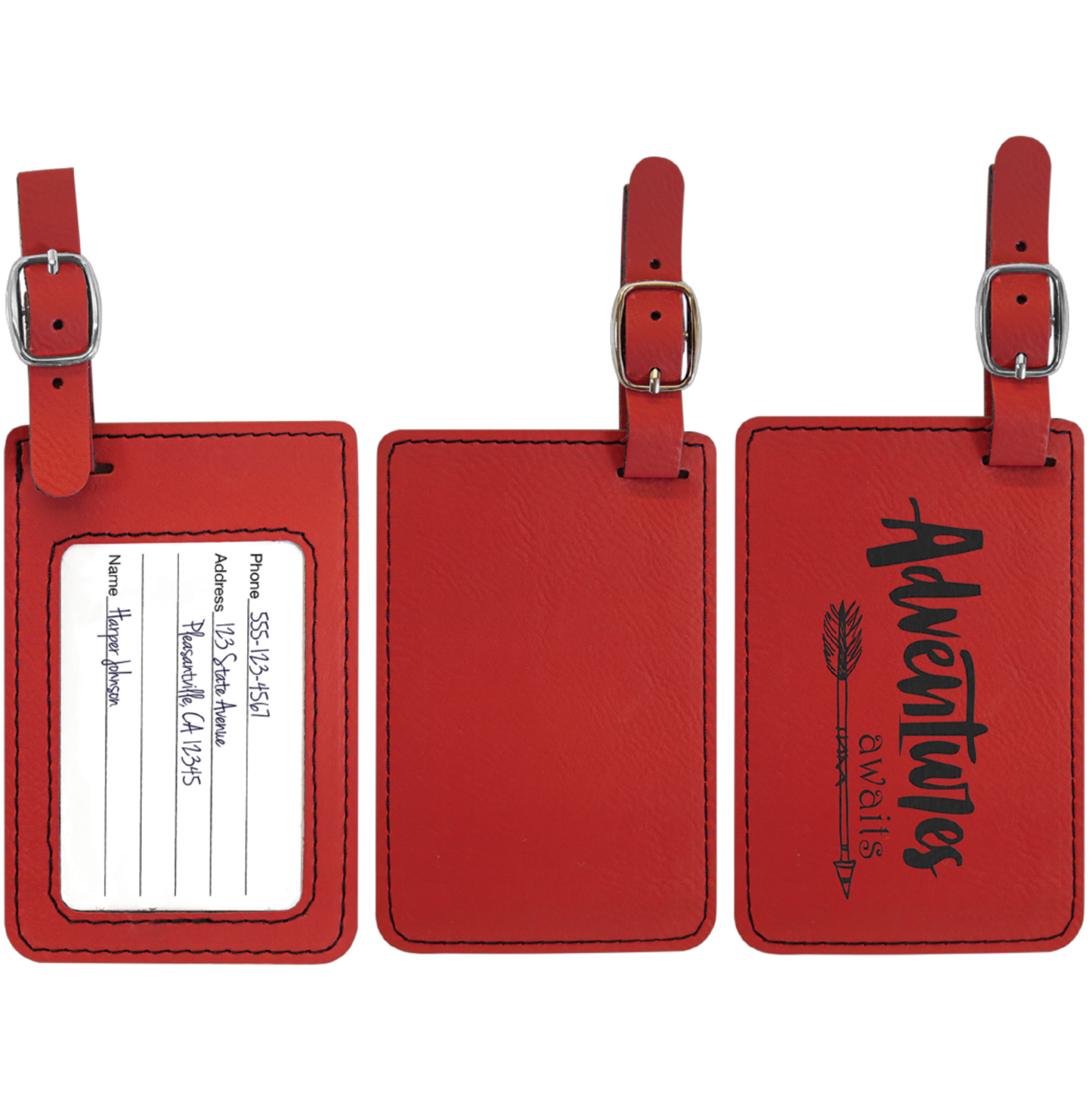 Personalized Customizable Dayton Flyers Engraved Leather Luggage Tag with  Custom Name
