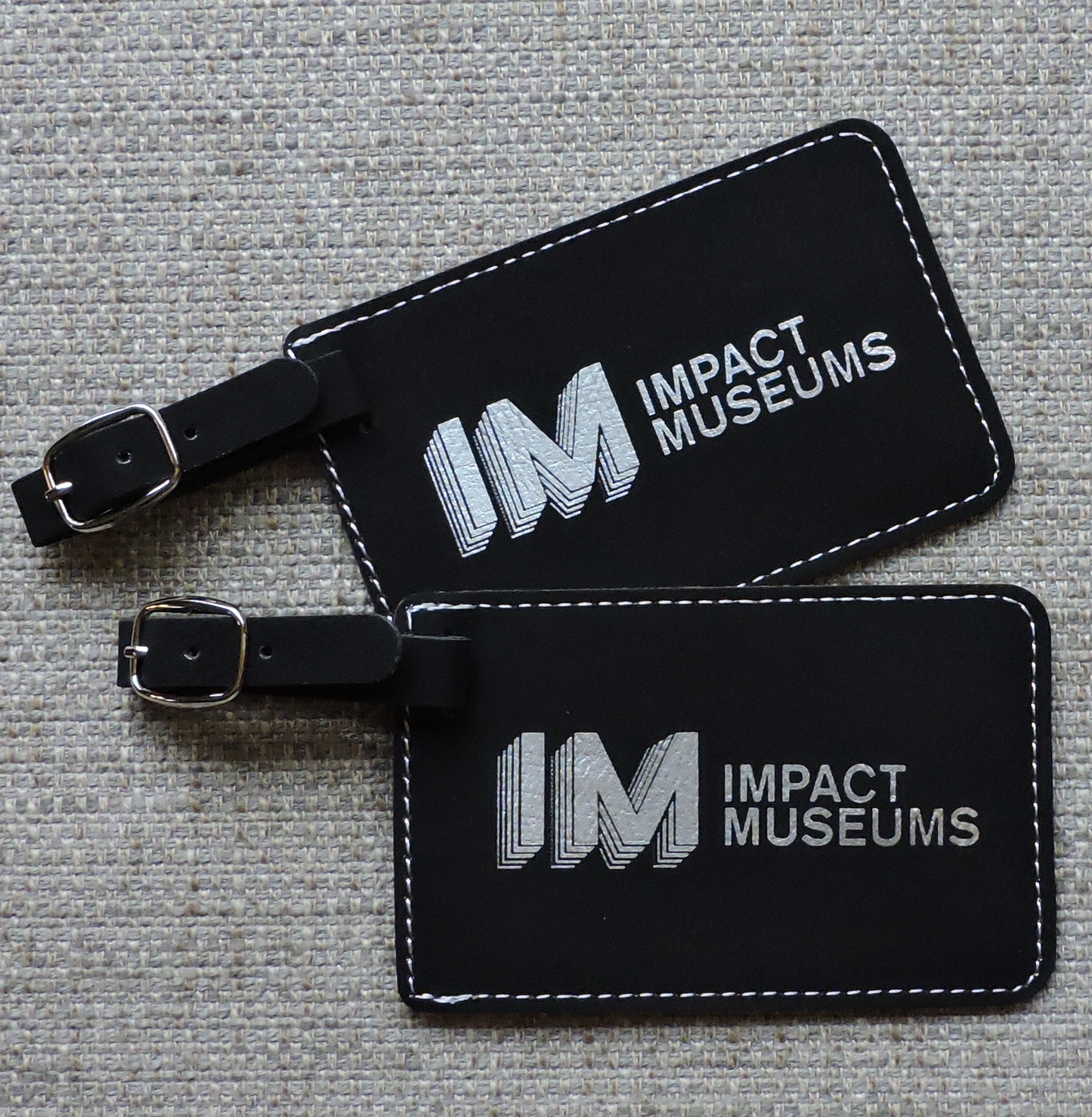 Rawhide Logo on Luggage Tags, Bag Tags engraved with Company Logo, Business logo etched into Bag Tags