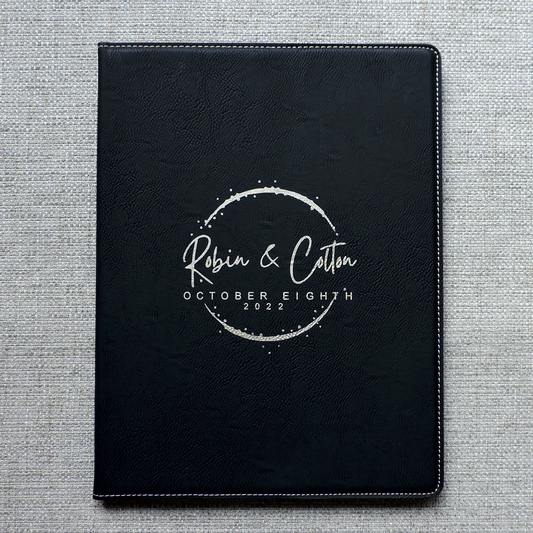 Black Folio Business Logo Personalized Portfolio, Customized Portfolio, Personalized Business Gift