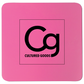 Pink Silicone Coasters with Logo Laser Etched Bulk Order 100 Count, Round or Square